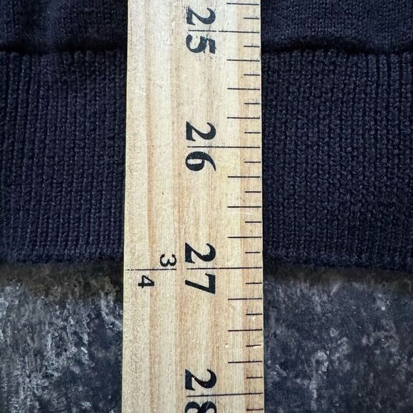 2000s Claiborne Zip Up Sweater 100% Cotton Women’s Size XL Preppy Black Color - Picture 8 of 9